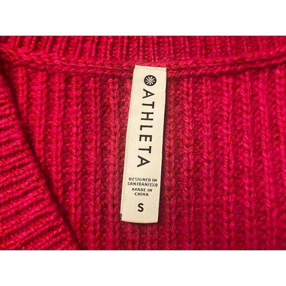NWT Athleta Ribbed V-Neck Sweater - Shasta Neck Design - Picture 8 of 8